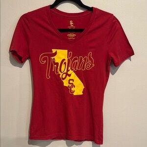 💜Red Trojans USC Short Sleeve Tee - university Southern California Casual Chic